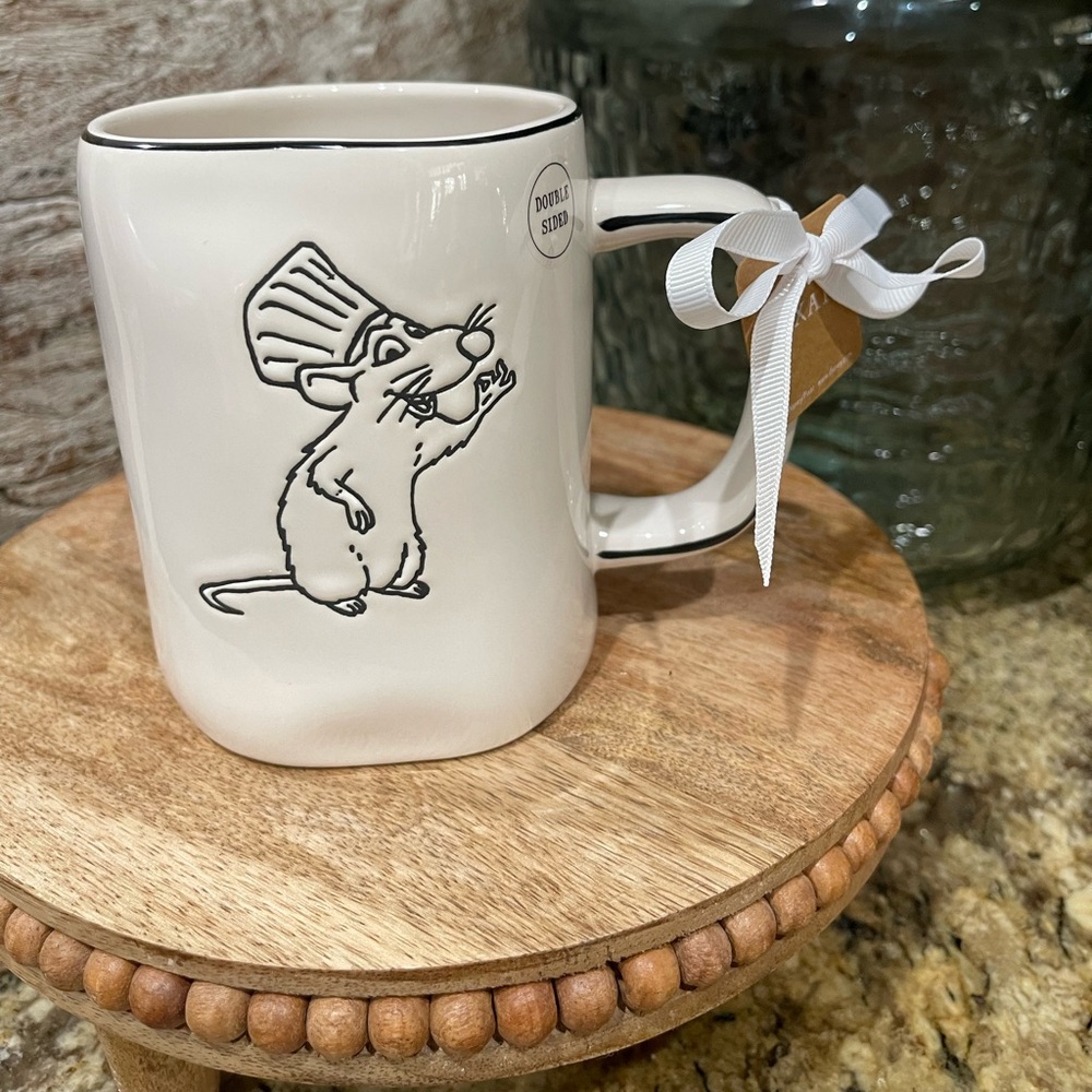 Rae Dunn Pixar Ratatouille CHEF’S KISS 19.5 oz double sided mug - NEW! - Picture 3 of 5